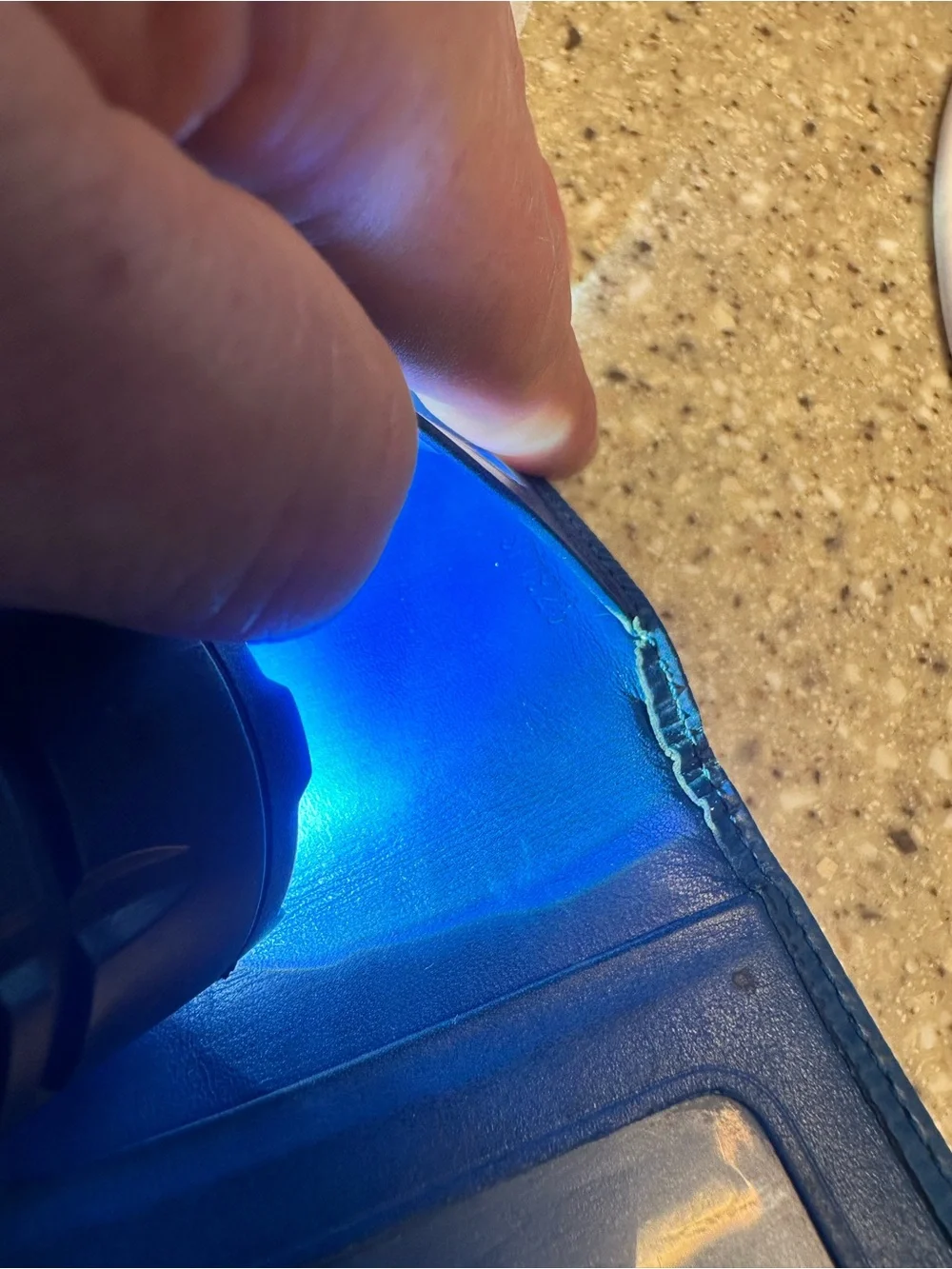 Louis Vuitton Blue Epi Leather Card ID Holder